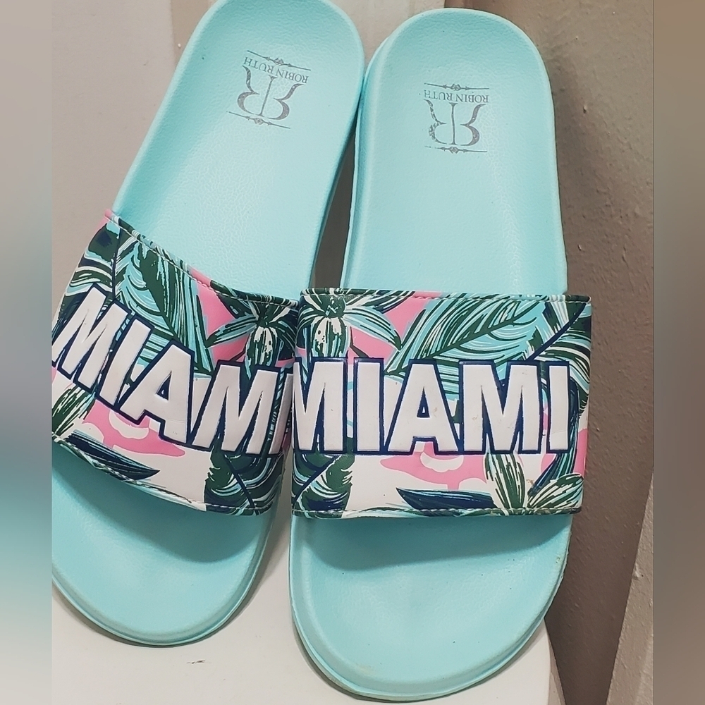 Robin Ruth "MIAMI Ladies Slides Size 8.5 🌴✌️ - Picture 3 of 5